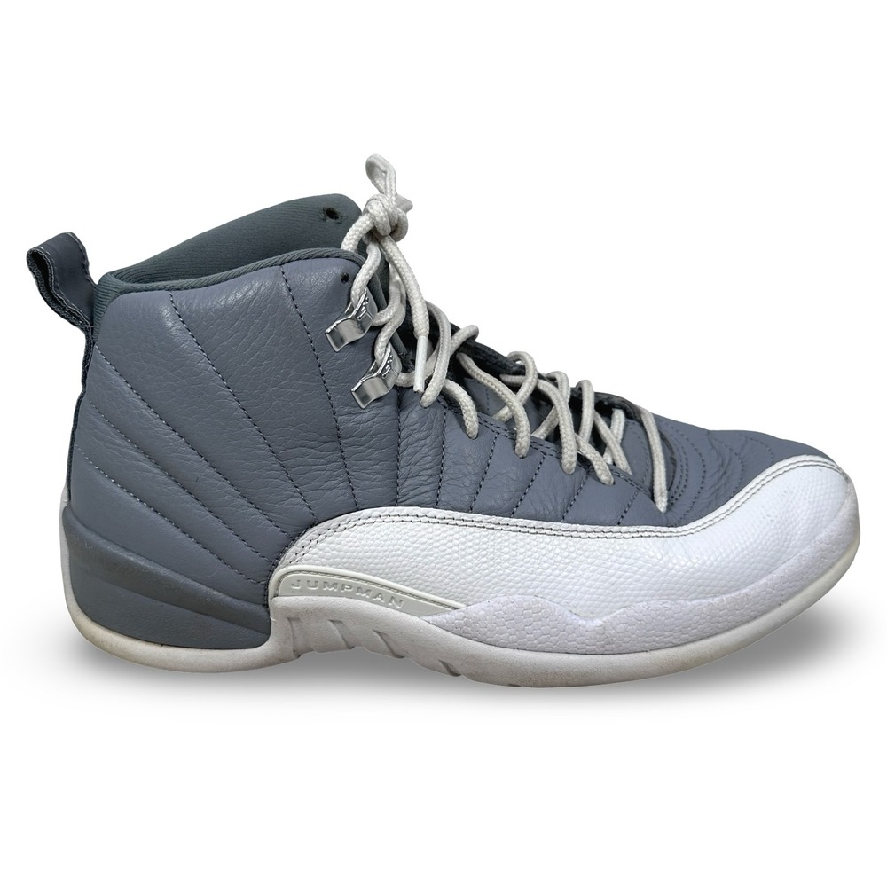 Jordan 12 Retro Stealth Gray White Mens Basketball Shoes CT8013-015 Size 9